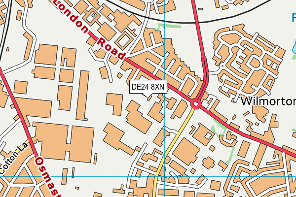 DE24 8XN map - OS VectorMap District (Ordnance Survey)