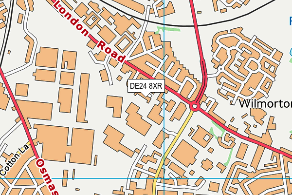 DE24 8XR map - OS VectorMap District (Ordnance Survey)