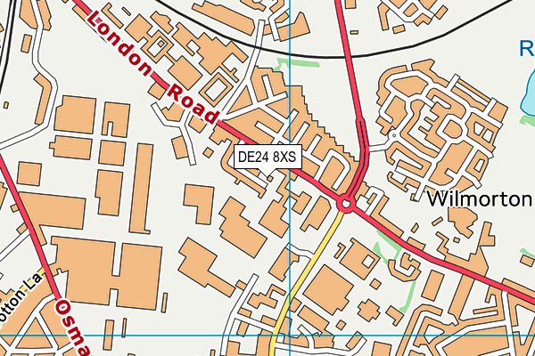 DE24 8XS map - OS VectorMap District (Ordnance Survey)