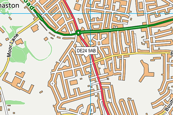 DE24 9AB map - OS VectorMap District (Ordnance Survey)