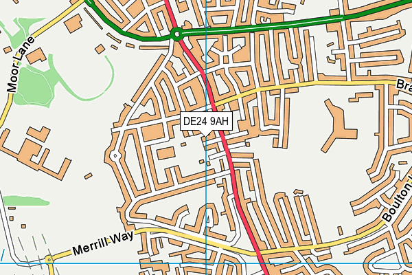 DE24 9AH map - OS VectorMap District (Ordnance Survey)