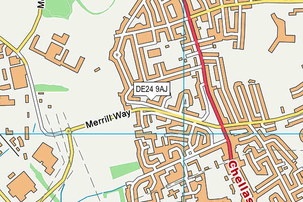 DE24 9AJ map - OS VectorMap District (Ordnance Survey)