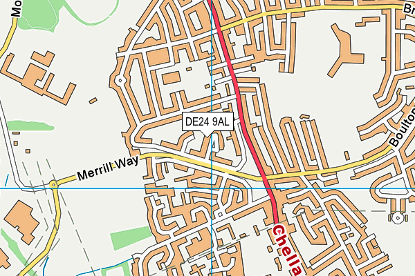 DE24 9AL map - OS VectorMap District (Ordnance Survey)