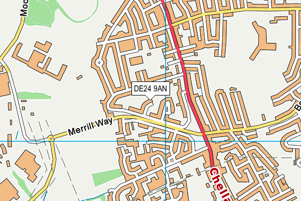 DE24 9AN map - OS VectorMap District (Ordnance Survey)