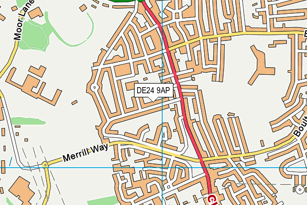 DE24 9AP map - OS VectorMap District (Ordnance Survey)