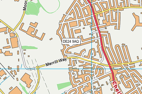 DE24 9AQ map - OS VectorMap District (Ordnance Survey)