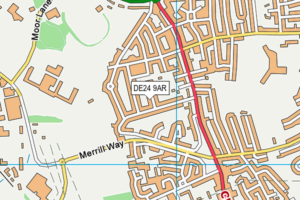 DE24 9AR map - OS VectorMap District (Ordnance Survey)