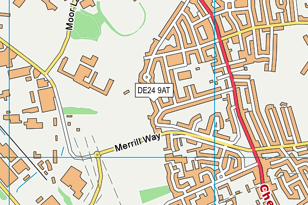 DE24 9AT map - OS VectorMap District (Ordnance Survey)