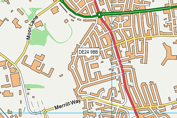 Allenton Primary School map (DE24 9BB) - OS VectorMap District (Ordnance Survey)