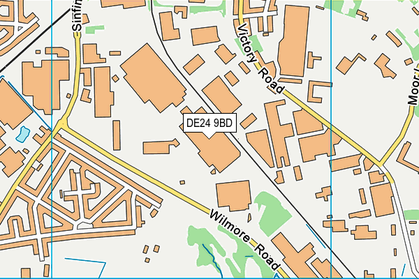 DE24 9BD map - OS VectorMap District (Ordnance Survey)