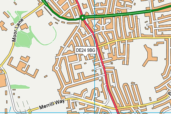 DE24 9BG map - OS VectorMap District (Ordnance Survey)