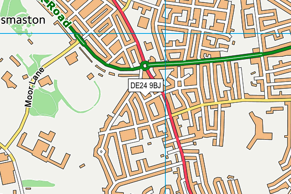 DE24 9BJ map - OS VectorMap District (Ordnance Survey)