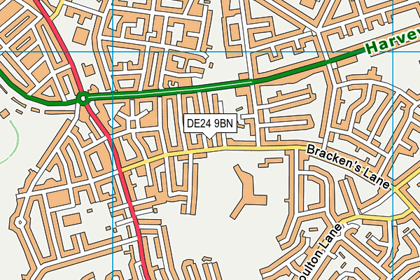 DE24 9BN map - OS VectorMap District (Ordnance Survey)