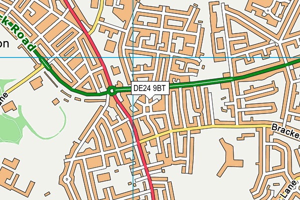 DE24 9BT map - OS VectorMap District (Ordnance Survey)
