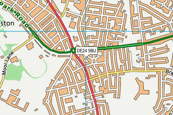 DE24 9BU map - OS VectorMap District (Ordnance Survey)