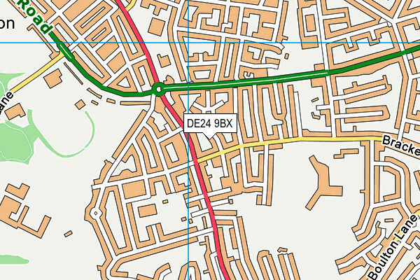 DE24 9BX map - OS VectorMap District (Ordnance Survey)