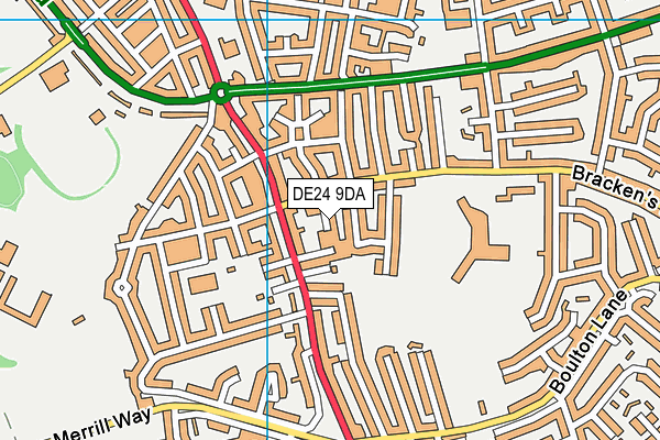 DE24 9DA map - OS VectorMap District (Ordnance Survey)