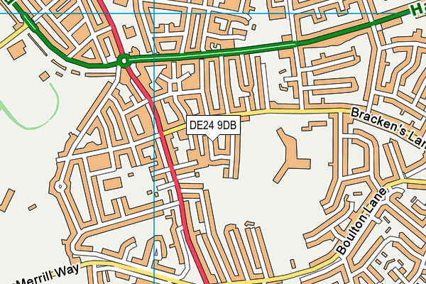 DE24 9DB map - OS VectorMap District (Ordnance Survey)