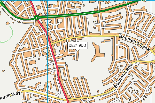 DE24 9DD map - OS VectorMap District (Ordnance Survey)
