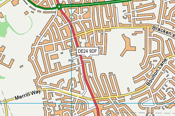 DE24 9DF map - OS VectorMap District (Ordnance Survey)