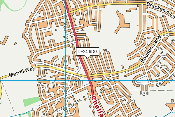 DE24 9DG map - OS VectorMap District (Ordnance Survey)