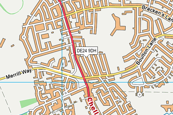 DE24 9DH map - OS VectorMap District (Ordnance Survey)