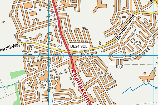 DE24 9DL map - OS VectorMap District (Ordnance Survey)