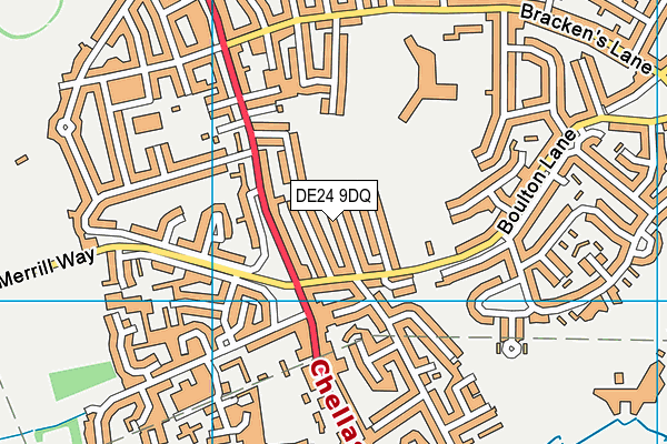 DE24 9DQ map - OS VectorMap District (Ordnance Survey)