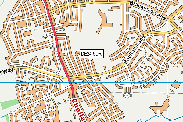DE24 9DR map - OS VectorMap District (Ordnance Survey)