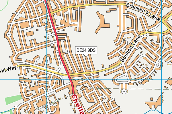DE24 9DS map - OS VectorMap District (Ordnance Survey)