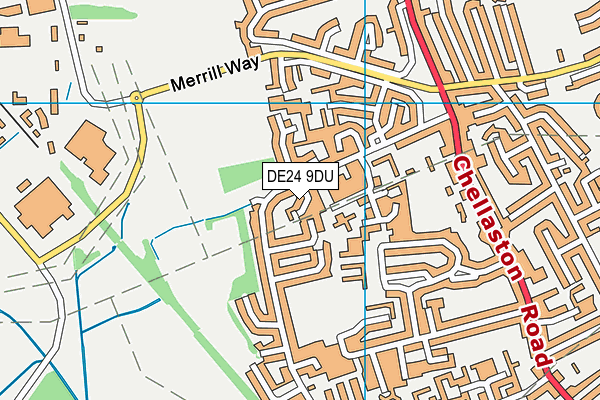 DE24 9DU map - OS VectorMap District (Ordnance Survey)
