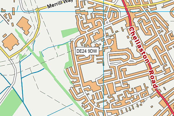DE24 9DW map - OS VectorMap District (Ordnance Survey)