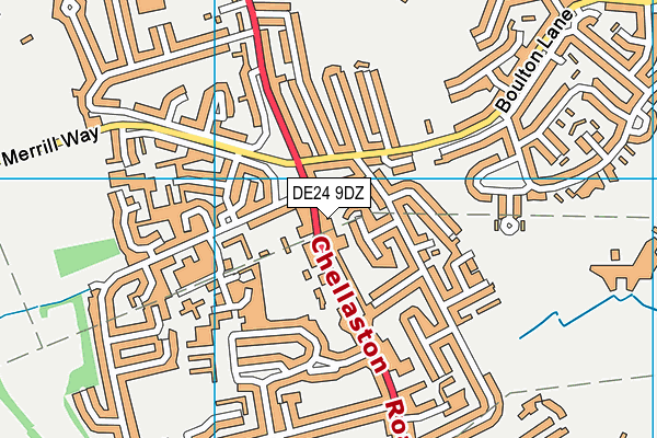 DE24 9DZ map - OS VectorMap District (Ordnance Survey)