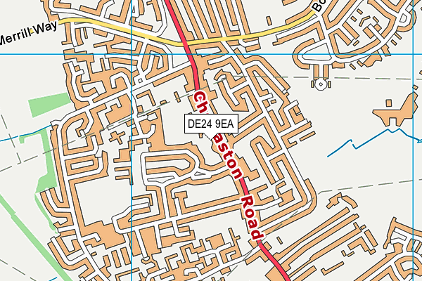 DE24 9EA map - OS VectorMap District (Ordnance Survey)