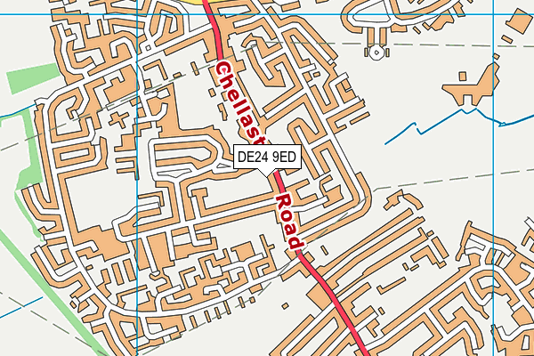 DE24 9ED map - OS VectorMap District (Ordnance Survey)