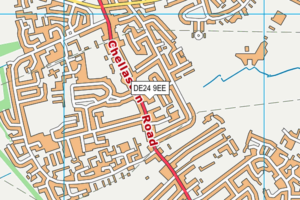DE24 9EE map - OS VectorMap District (Ordnance Survey)