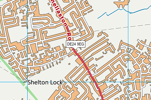 DE24 9EG map - OS VectorMap District (Ordnance Survey)