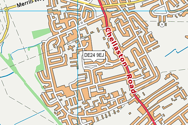 Shelton Junior School map (DE24 9EJ) - OS VectorMap District (Ordnance Survey)