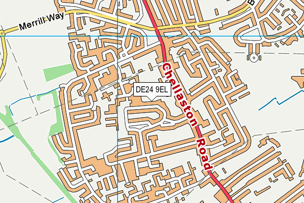 DE24 9EL map - OS VectorMap District (Ordnance Survey)