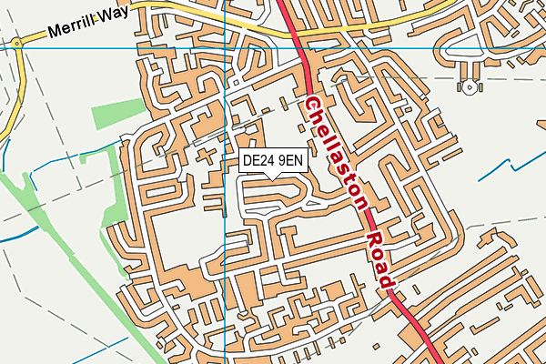 DE24 9EN map - OS VectorMap District (Ordnance Survey)