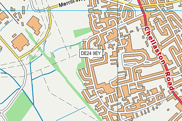 DE24 9EY map - OS VectorMap District (Ordnance Survey)