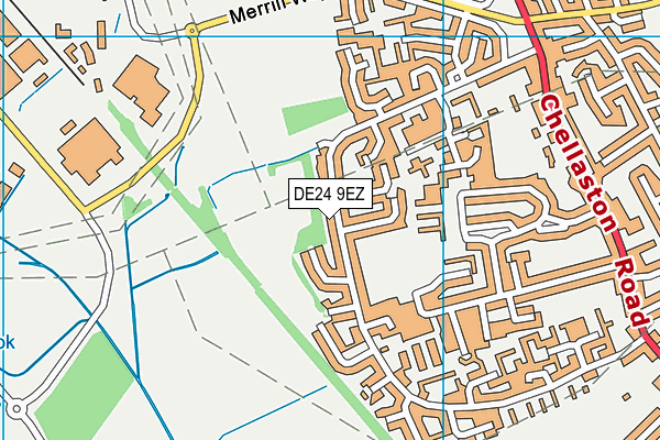 DE24 9EZ map - OS VectorMap District (Ordnance Survey)