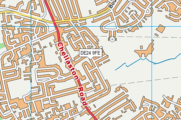 DE24 9FE map - OS VectorMap District (Ordnance Survey)