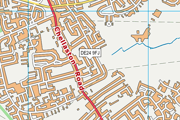 DE24 9FJ map - OS VectorMap District (Ordnance Survey)