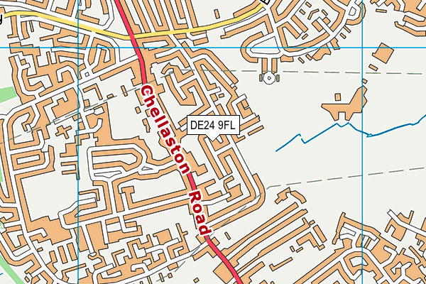DE24 9FL map - OS VectorMap District (Ordnance Survey)