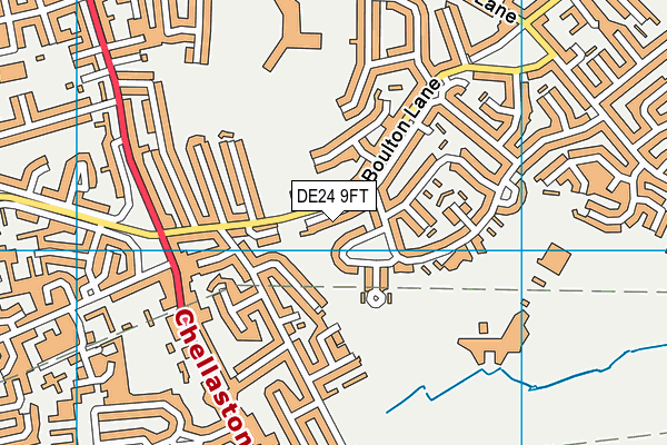 DE24 9FT map - OS VectorMap District (Ordnance Survey)