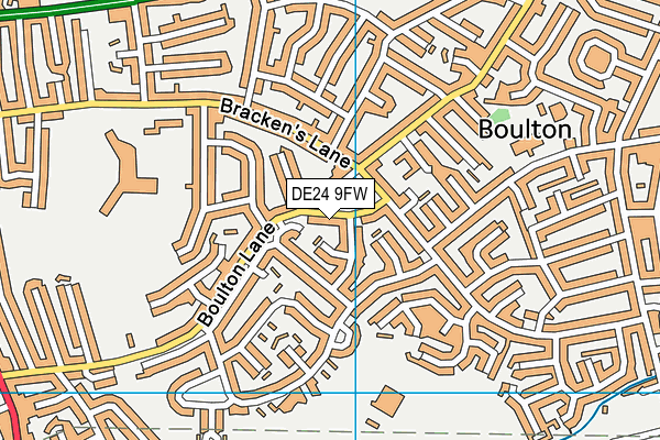 DE24 9FW map - OS VectorMap District (Ordnance Survey)