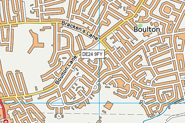 DE24 9FY map - OS VectorMap District (Ordnance Survey)