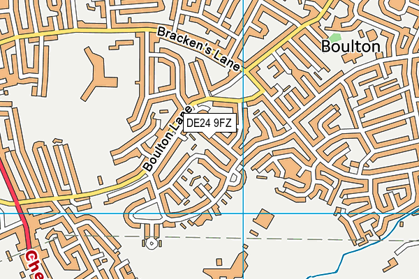 DE24 9FZ map - OS VectorMap District (Ordnance Survey)