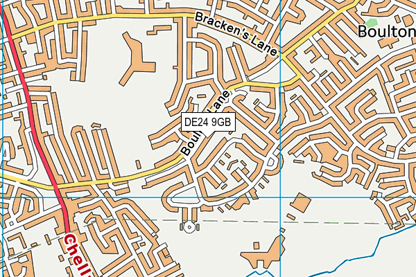 DE24 9GB map - OS VectorMap District (Ordnance Survey)
